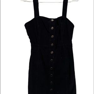 Navy blue Corduroy buttoned up dress